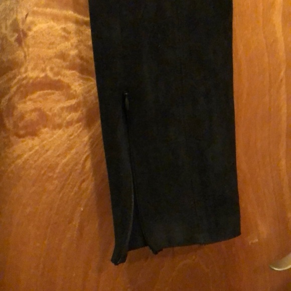 NWOT Zara basics micro suede black skinny pants sz M - Picture 4 of 11